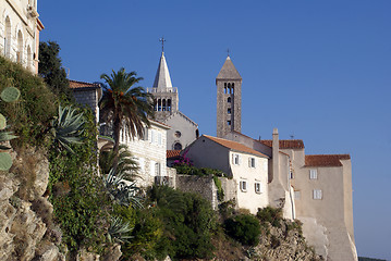 Image showing Churches on the hill near sea