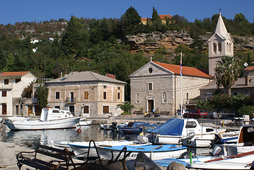 Image showing Boats and town