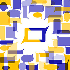 Image showing Colorful background made from speech bubbles 