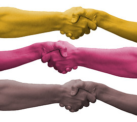 Image showing coloured hands