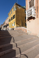 Image showing Staircase and old buidings in Venice