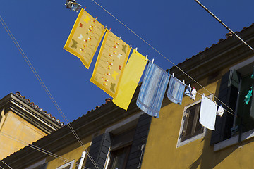 Image showing Laundry hanging out