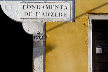 Image showing Street plate in Venice