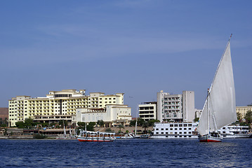 Image showing Boats and hotel