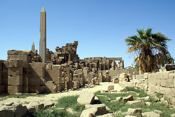 Image showing Ruins and obelisk