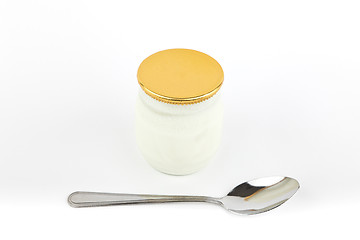 Image showing Isolated fresh yogurt.