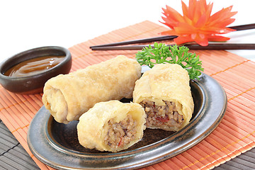 Image showing fresh Spring rolls