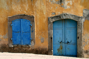 Image showing Door and window of a provincial house