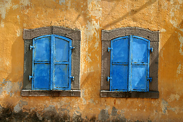 Image showing Windows of a provincial house