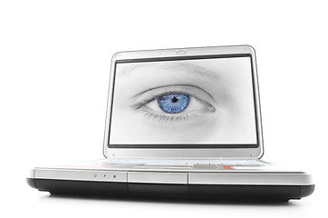 Image showing Laptop blue eye