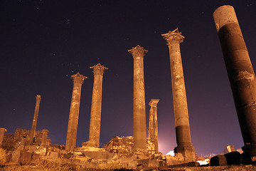 Image showing Columns at night