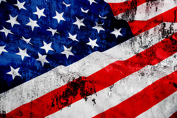 Image showing Grungy USA Flag