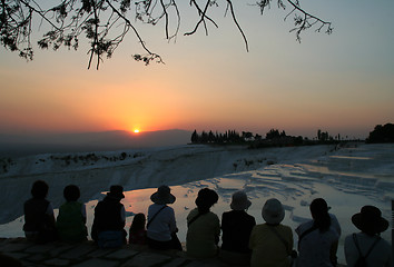 Image showing Sunset at Pamukkale