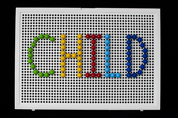 Image showing Text child on mosaic