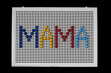 Image showing Text Mama on child mosaic