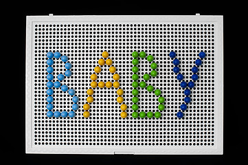 Image showing Text Baby on child mosaic