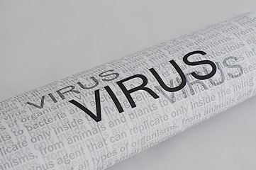 Image showing Typed text Virus on paper