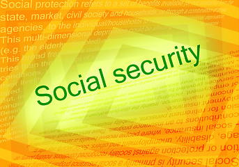 Image showing Social security text