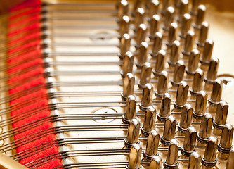 Image showing Piano strings in macro