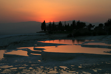 Image showing Sunset at Pamukkale