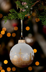 Image showing Decorated christmas ornament in home