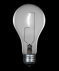 Image showing Incandescent lightbulb with path