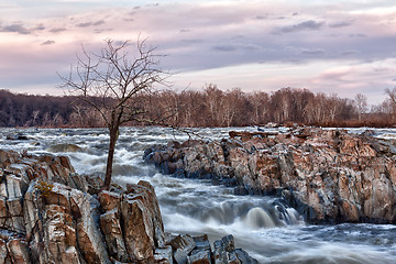 Image showing Great Falls Washington at dusk