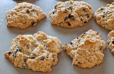 Image showing Home made chocolate chip cookies