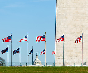 Image showing Washington Monument with Capitol