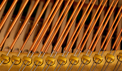 Image showing Piano strings in macro