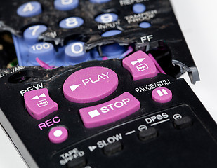 Image showing Smashed remote control