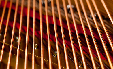 Image showing Piano strings in macro