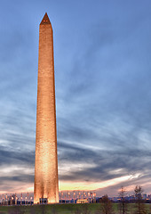 Image showing Wide angle view of Washington Monument