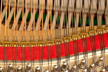 Image showing Piano strings in macro