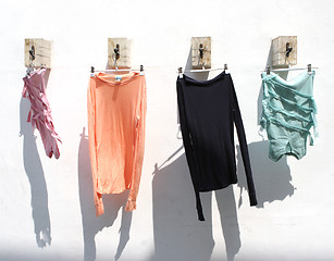 Image showing Clothes hanging