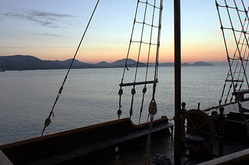 Image showing morning on sail boat 