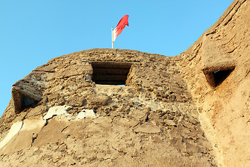 Image showing Flag and fort