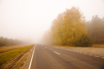 Image showing Road to a fog