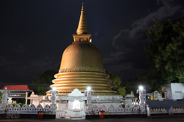 Image showing Golen stupa at night