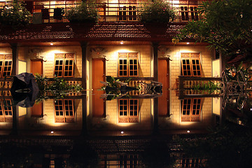 Image showing Hotel at night