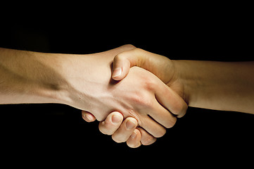 Image showing Two hands unite with eachother as agreement