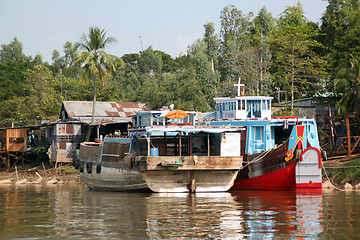 Image showing Boats and houses