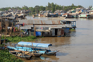 Image showing Boat and houses