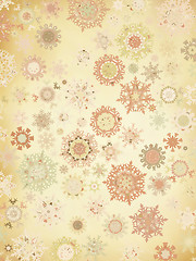 Image showing Retro Snowflakes  card background. EPS 8