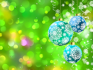 Image showing Christmas with multicolor baubles. EPS 8