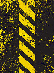 Image showing A grungy and worn hazard stripes texture. EPS 8