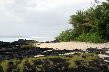 Image showing Lava on the sand beach