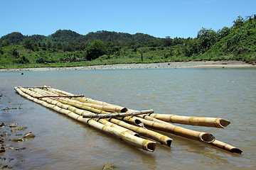 Image showing Bamboo raft