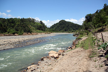 Image showing Sand and river