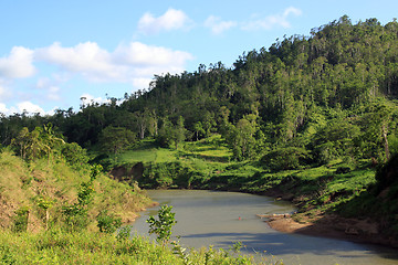 Image showing Hill and river